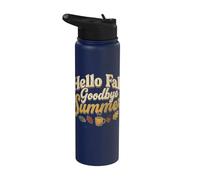 Hello Fall and Goodbye Summer Stainless Steel Insulated Water Bottle