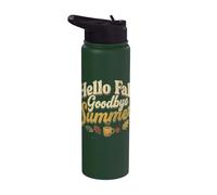 Hello Fall and Goodbye Summer Stainless Steel Insulated Water Bottle