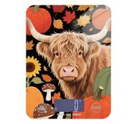 Hello Fall Autumn Cow Pumpkin Maple LCD Display Food Scale Digital Kitchen 11lb/0.18oz, 5kg/5g gram Scales Digital Weight with 4 Unit for Weight Loss Roasting Dieting (Batteries not