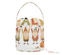 Hello Fall Autumn Dwalf Flower Crochet Needle Yarn Tote Bag Portable Yarn Tote for accesorios para Crochet