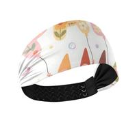 Hello Fall Autumn Dwalf Flower no slip yoga headband Stretchy head bands for women for basketball Yoga Volleyball basketball