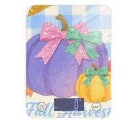 Hello Fall Autumn Pumpkin Checkered Plaid Blue Easy Clean Food Scale Kitchen 11lb/0.18oz, 5kg/5g Coffee gram Scale with 4 Unit for Keto Weight Loss Cooking (Batteries not Included)
