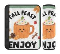 Hello Fall Autumn Pumpkin Drink 2 Pack seat Belt Covers for Adults Release Stress to Your Neck and Shoulders for Sedan forro para cinturon de segurida