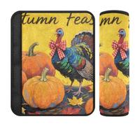 Hello Fall Autumn Pumpkin Turky 2 Pack car Seats Strap Covers Release Stress to Your Neck and Shoulders for Airplane Protector para cinturón de carro