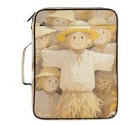 Hello Fall Autumn Scarecrow Yellow File Jackets 7 Pockets A4 Letter Size with Zipper Closure for Home Office Travel Paper Expanding File Folder para guardar documentos