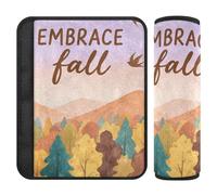 Hello Fall Autumn Tree Bird 2 Pack carseat Belt Cover Release Stress to Your Neck and Shoulders for SUV funda para cinturón de carro