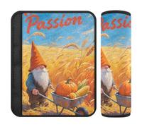Hello Fall Autumn Wheat Field Dwarf 2 Pack Shoulder pad for Strap Stop seat Belt Cutting into Neck for Bag forro para cinturon de seguridad