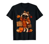 Hello Fall Pug Cozy Season Girly Thankful Thanksgiving Girls T-Shirt
