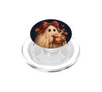 Hello Fall Vibes Ghost Coffee Bow Pumpkin Black Cat Cozy PopSockets PopGrip for MagSafe