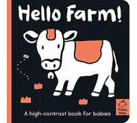 Hello Farm!: A high-contrast book for babies (Happy Baby)