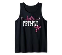 Hello Fifty-Five Est 1970 Coquette Bow 55th Birthday Girl Tank Top