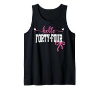 Hello Forty-Four Est 1981 Coquette Bow 44th Birthday Girl Tank Top