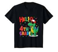 Hello Fourth Grade Funny Dinosaur Back to School Tee T-Shirt