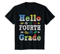Hello Fourth-Grade Happy 1st Day of School Elementary Pupil T-Shirt