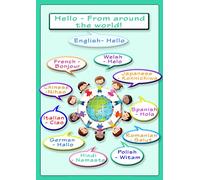 Hello! From around the World Poster - A2 Size 59.4 x 42cm - Paper Laminated