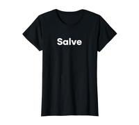Hello Funny Latin Word Language Value Graphic T-Shirt, Women, Black, L