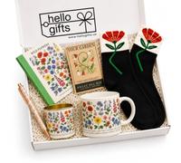 HELLO GIFTS Gardener Gift Box for Women, Gardening Hamper with Mug, Socks, Notebook, Pen, Seeds & Tin, Garden Lover Present, Gardener Birthday Gift