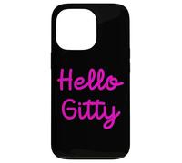Hello Gitty Jewish Girl Name Apparel Shabbat Shalom Challah Case for iPhone 13 Pro