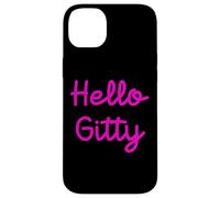 Hello Gitty Jewish Girl Name Apparel Shabbat Shalom Challah Case for iPhone 14 Plus