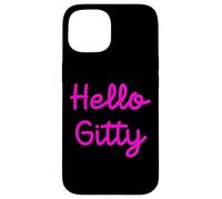 Hello Gitty Jewish Girl Name Apparel Shabbat Shalom Challah Case for iPhone 15