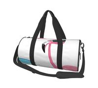 (Hello Glasses Flamingo) Print Round Large Travel Bag - Multi-Compartment Organizer Lightweight for Trips & Sports