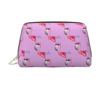 Hello Glasses Flamingo Printed Large Makeup Organizer Versatile Toiletry Case with Secure Zipper Closure for Women