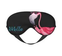 Hello Glasses Flamingo Printing Reversible Design Sleep Mask, Ideal for Camping, Meditation & Shifts, Snug Fit,No Light Leakage