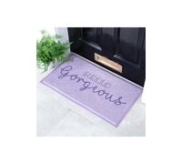 Artsy Doormats Purple Hello Gorgeous Doormat (70 X 40Cm), Purple