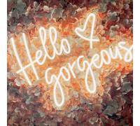 Hello Gorgeous Neon Sign,LED Neon Hello Sign Decorative Art Lamp with Dimmable Switch Suitable for Home Wedding Birthday Backdrop Party,17x10In,Usb Powered(Warmwhite Hello Gorgeous)