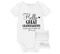 Hello Great Grandparents Pregnancy Announcement Ideas Baby Grow Due 2025 2026 Announcements Coming Soon Reveal Onsie Christmas