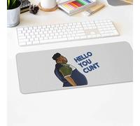Hello Harvey You C*nt Gaming Desk Mat Funny Rude Meme Mouse Pad Cheeky Banter Desk Pad Large Extended Keyboard Mat Non Slip PC Laptop Gamer Room Decor Novelty Gift Idea