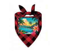 Hello Hawaii Dog Bandanas for Small Medium Large Dogs Cats | Soft Polyester Pet Triangle Scarf Kerchief Novelty Pet Bib for Birthday, Photo Shoots, Wedding, Parties Pet Accessories