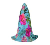 Hello Hawaii Hooded Cape For Teenagers, Unisex Cloak Robe Hooded Halloween Costume Satin Witches Vampire Cloak Fancy Dress Up Children