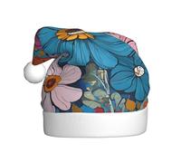 Hello Hawaii -Print Adult Plush Christmas Hat Santa Style Pom-Pom, Warm Soft Holiday Headwear For Parties Christmas Celebration.