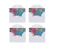 Hello Hawaii Print Blank Greeting Cards, Love Buttons, Pearl Paper Envelopes Suitable For Various Occasions - Anniversary Cards, Thank You Cards, Holiday Cards, Wedding Cards, Congratulations.