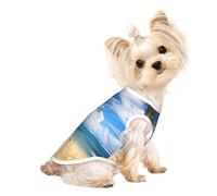 Hello Hawaii Print Dog Shirt Summer Pet T-Shirts Stretchy Cats Dogs Tee Shirt Sleeveless Tank Top Dog Vest