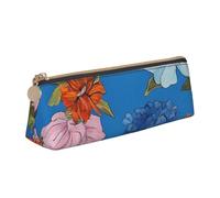 Hello Hawaii Print Leather Pencil Pouch Stationery Organizer Cosmetic Makeup Bag, Holder for Pencils and Marker Pens Cash Coin Organizer Bags