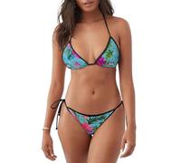 Hello Hawaii Print Lightweight Bikini Swimsuit Two Piece Swimsuit Beachwear Pool Wear Summer Activity Black