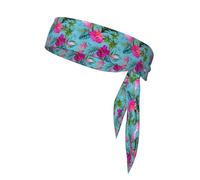 Hello Hawaii Print Moisture Wicking Sports Head Tie Quick Drying Adjustable Soft And Breathablefor