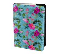 Hello Hawaii Print Passport Holder for Travel,Wallet Case RFID Blocking Leather Card Slot Protector