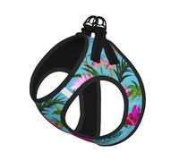 Hello Hawaii Print Pet Leash Vest Soft Adjustable Step in Puppy Vest Outdoor Walking with Leash