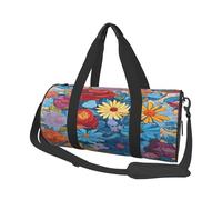(Hello Hawaii) Print Round Large Travel Bag - Multi-Compartment Organizer Lightweight for Trips & Sports