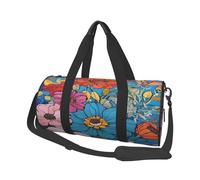 (Hello Hawaii) Print Round Large Travel Bag - Multi-Compartment Organizer Lightweight for Trips & Sports