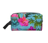 Hello Hawaii Print Toiletry Bag for Men Travel Toiletry Bag, Spacious Capacity Cosmetic Bag for Women