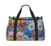 Hello Hawaii Print Womens Sports Bags Travel Bag - Gym Tote Bag with Compartment,Duffel Bags for Men,Ladies Holdall,Carry On Weekend Travel Handbags for Women