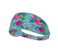 Hello Hawaii Print Workout Headbands for Women Elastic Sports Hairband Yoga Cooling Sweatbands