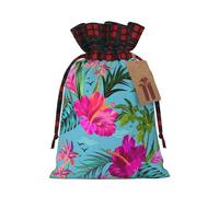 Hello Hawaii Print Xmas Drawstring Gift Bags Reusable Christmas Bags Birthday For Wrapping Needs