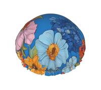 Hello Hawaii Printed Double Layer Lined Shower Cap,Shower Caps For Women Reusable