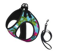 Hello Hawaii Printing Dog Summer Harness,Soft Light Puppy Vest,Breathable Pet Harness Reflective For Easy Walking
