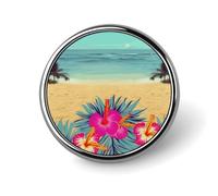 Hello Hawaii Round Aluminum Alloy Pin Badge Lapel Pin